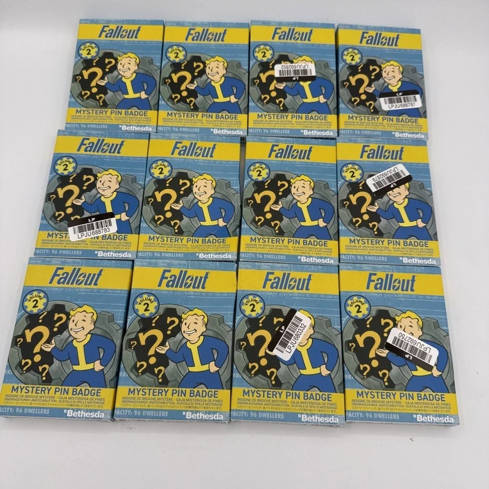 12x Fallout Mystery Pin Badge Volume 2 Blind Box Official Bethesda Collectible